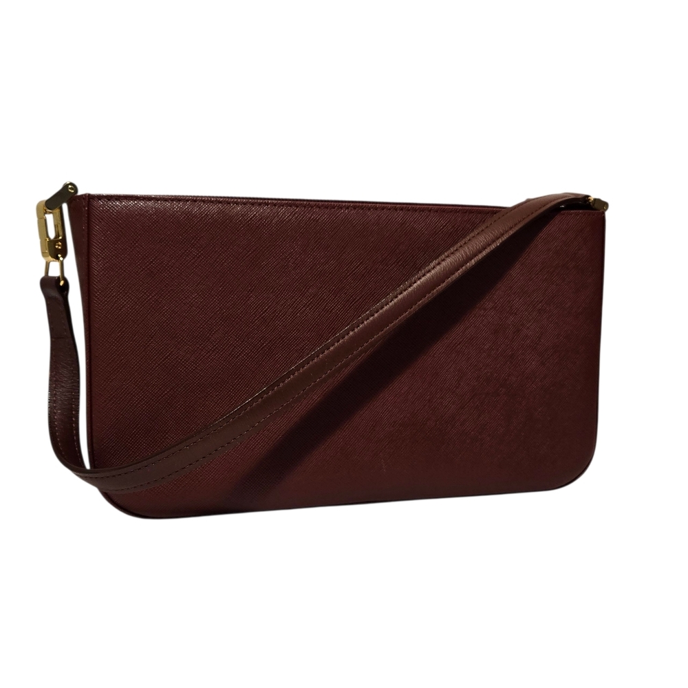 Burberry Leather Baguette Bag In Burgandy-COA Included-EUC - Picture 3 of 16